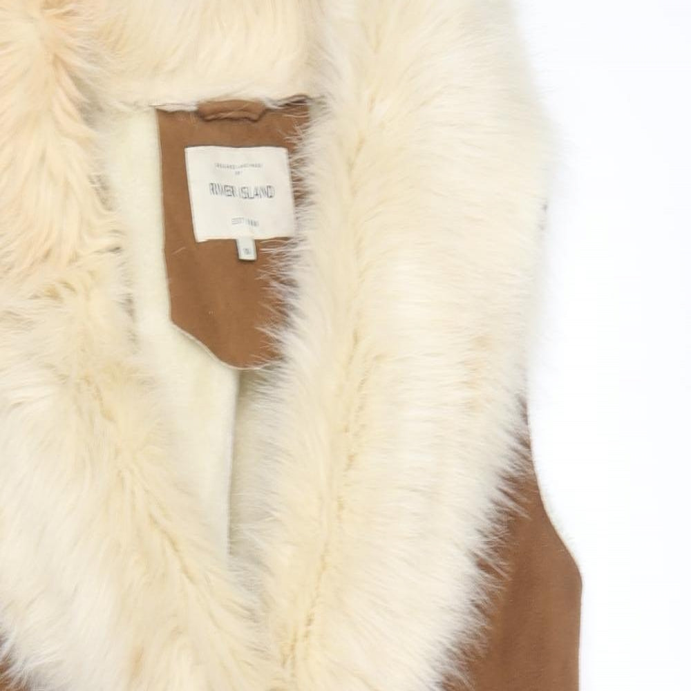 River Island Womens Brown   Gilet Jacket Size 10