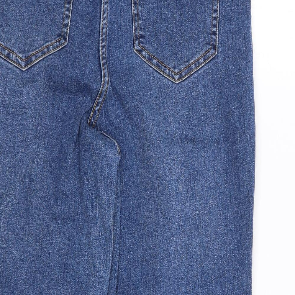 Papaya Womens Blue  Cotton Cropped Jeans Size 10 L21 in Regular Zip