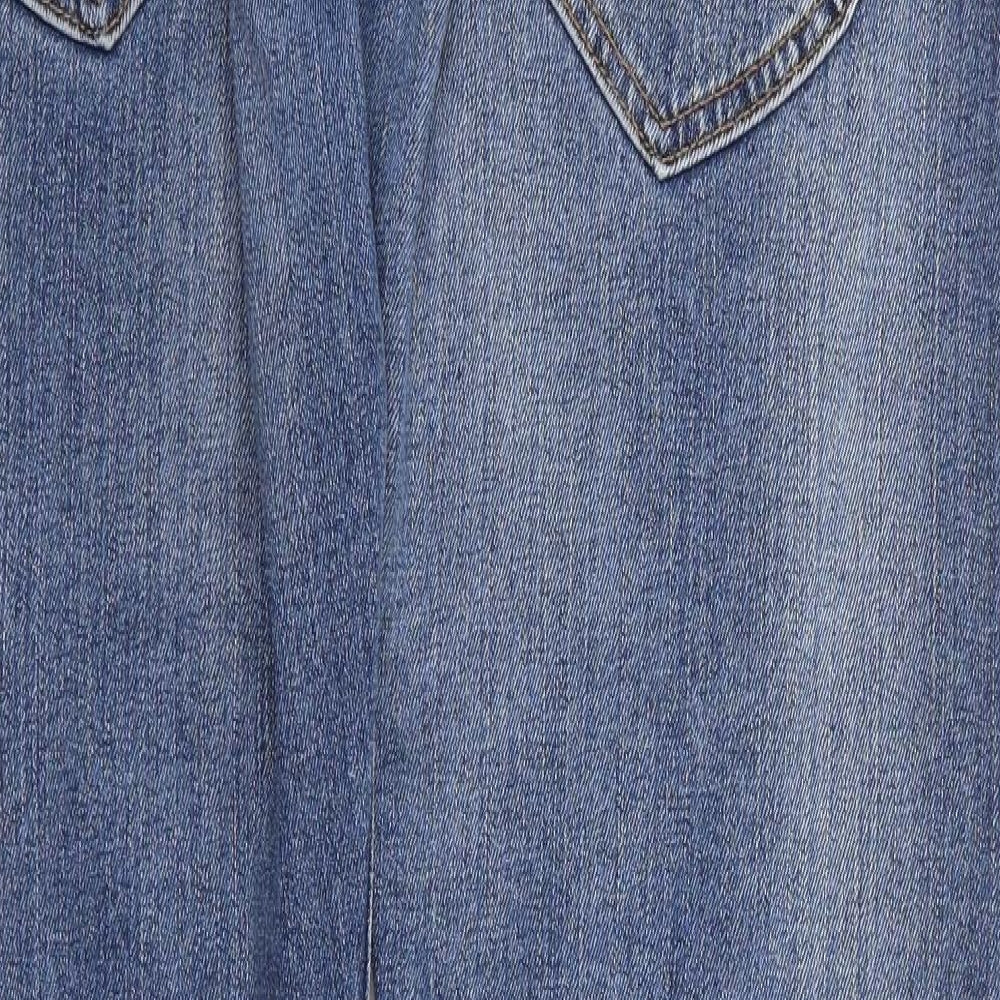 Lee Mens Blue  Cotton Straight Jeans Size 36 L31 in Regular Zip