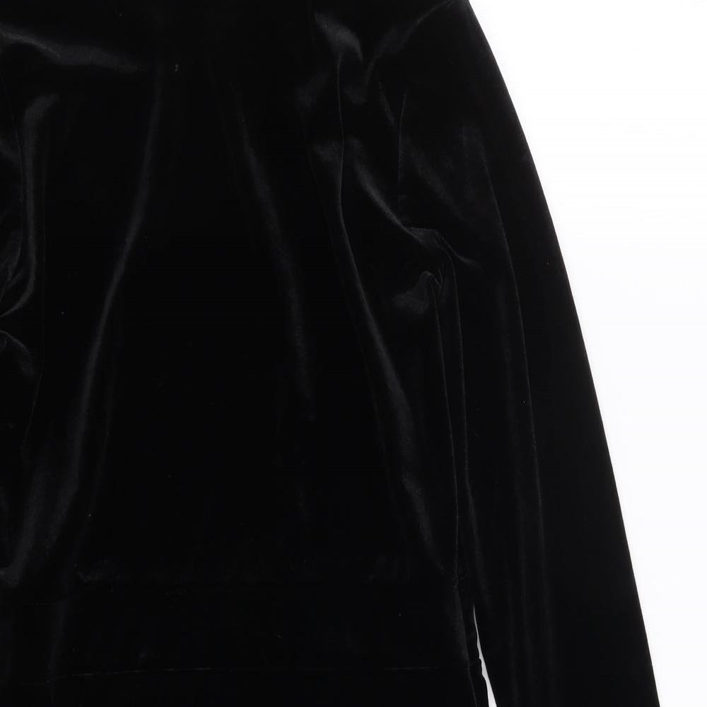 H&M  Womens Black  Polyester Bodycon  Size 12  Mock Neck Zip