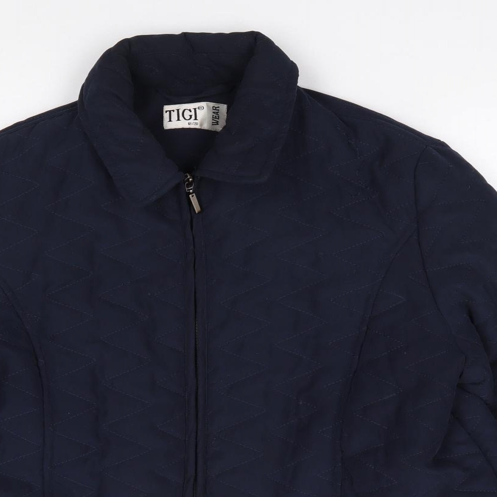 Tigi Wear  Womens Blue   Quilted Coat Size 18  Zip