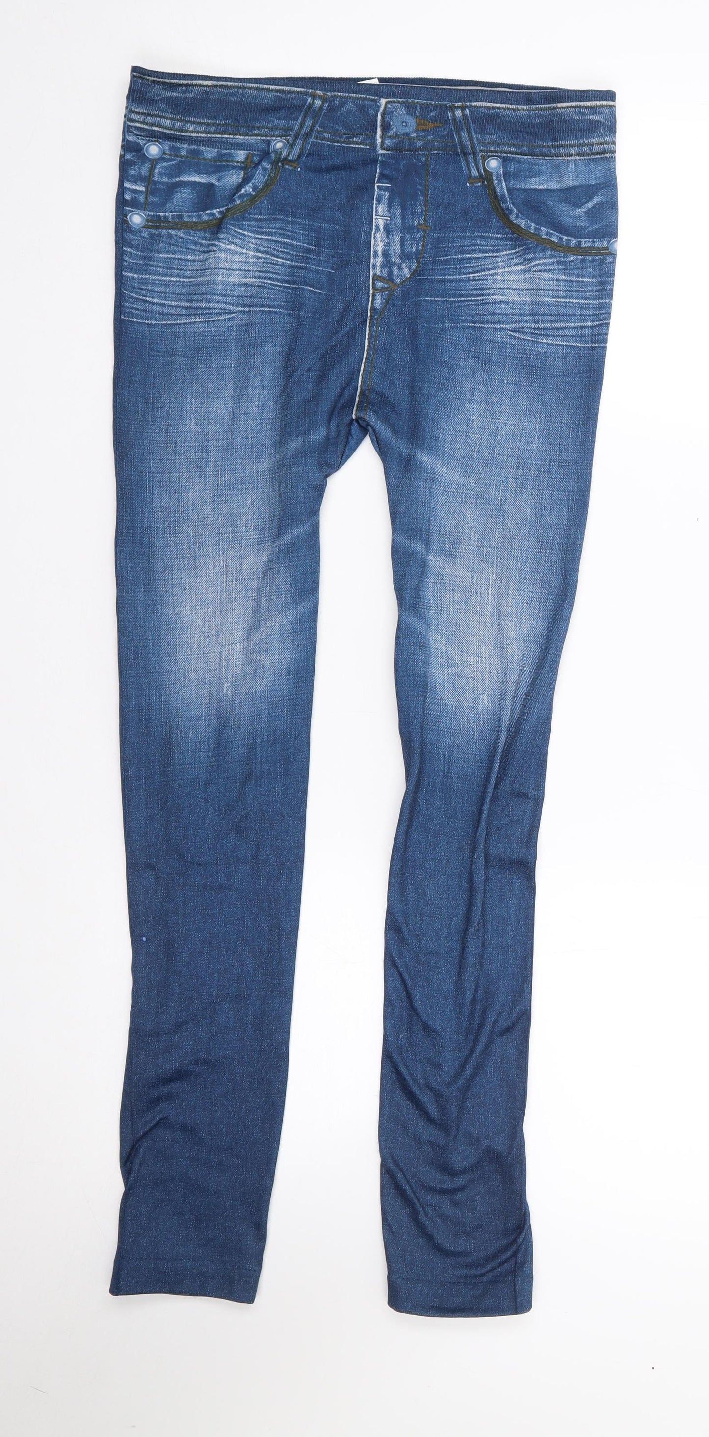 Preworn Womens Blue  Polyester Jogger Leggings Size S L26 in
