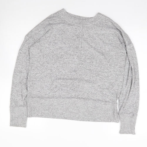 NEXT Womens Grey Round Neck  Viscose Pullover Jumper Size 12