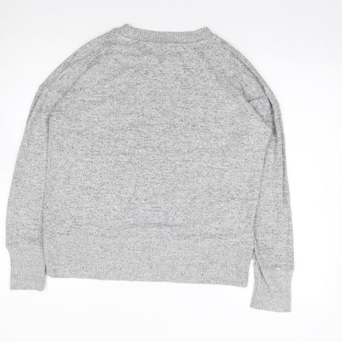 NEXT Womens Grey Round Neck  Viscose Pullover Jumper Size 12