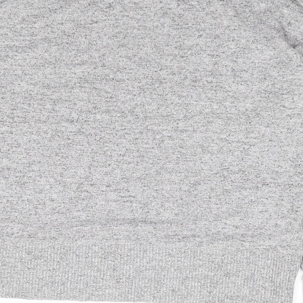 NEXT Womens Grey Round Neck  Viscose Pullover Jumper Size 12