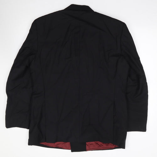 Moss Bros Mens Black  Wool Tuxedo Suit Jacket Size 44