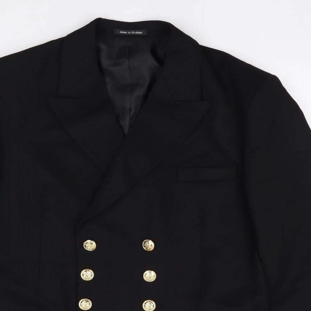 Miller Rayner Mens Black  Wool Jacket Suit Jacket Size 40