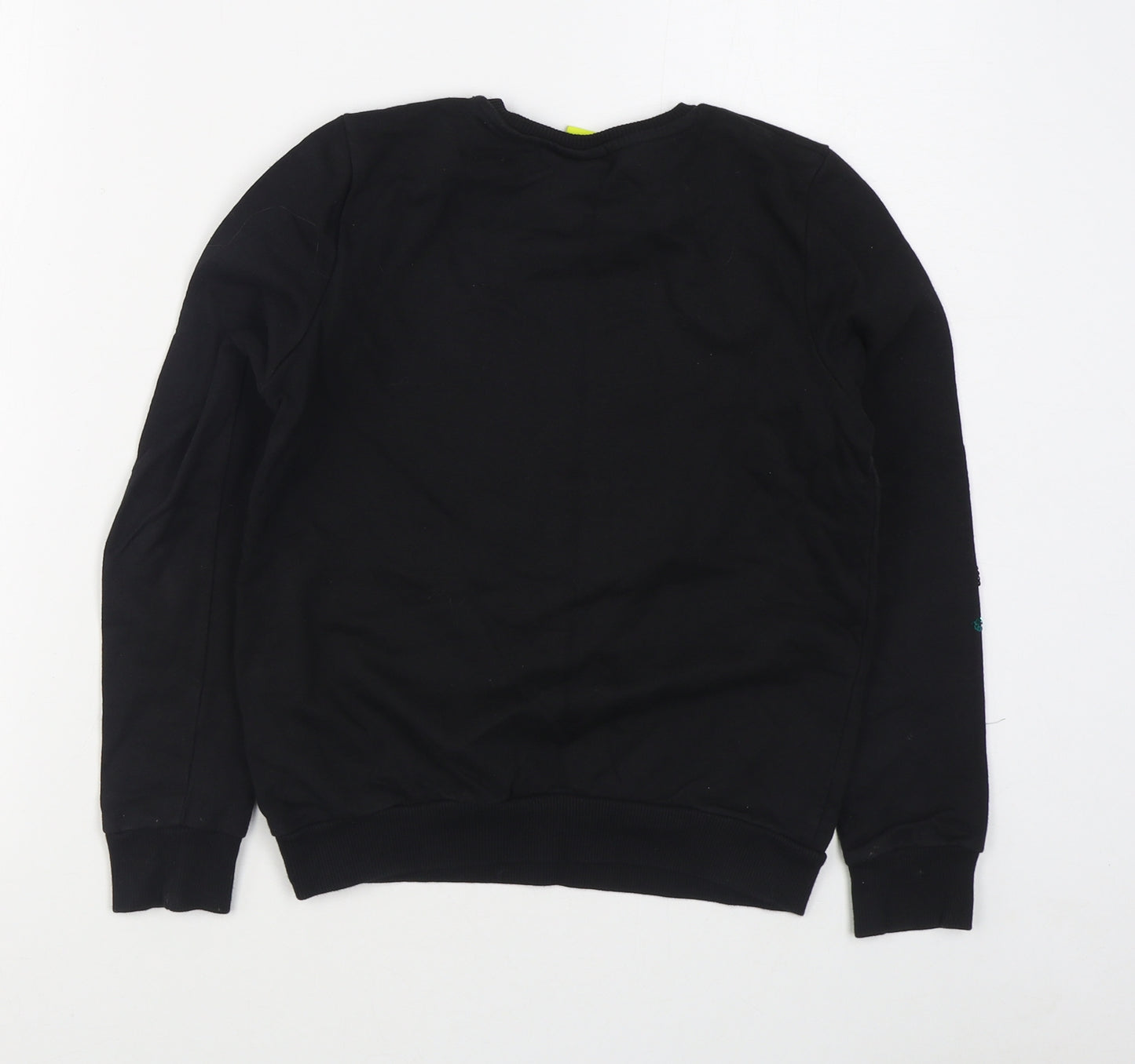 Disney Girls Black  Cotton Pullover Sweatshirt Size 10-11 Years  Pullover - Mickey Mouse