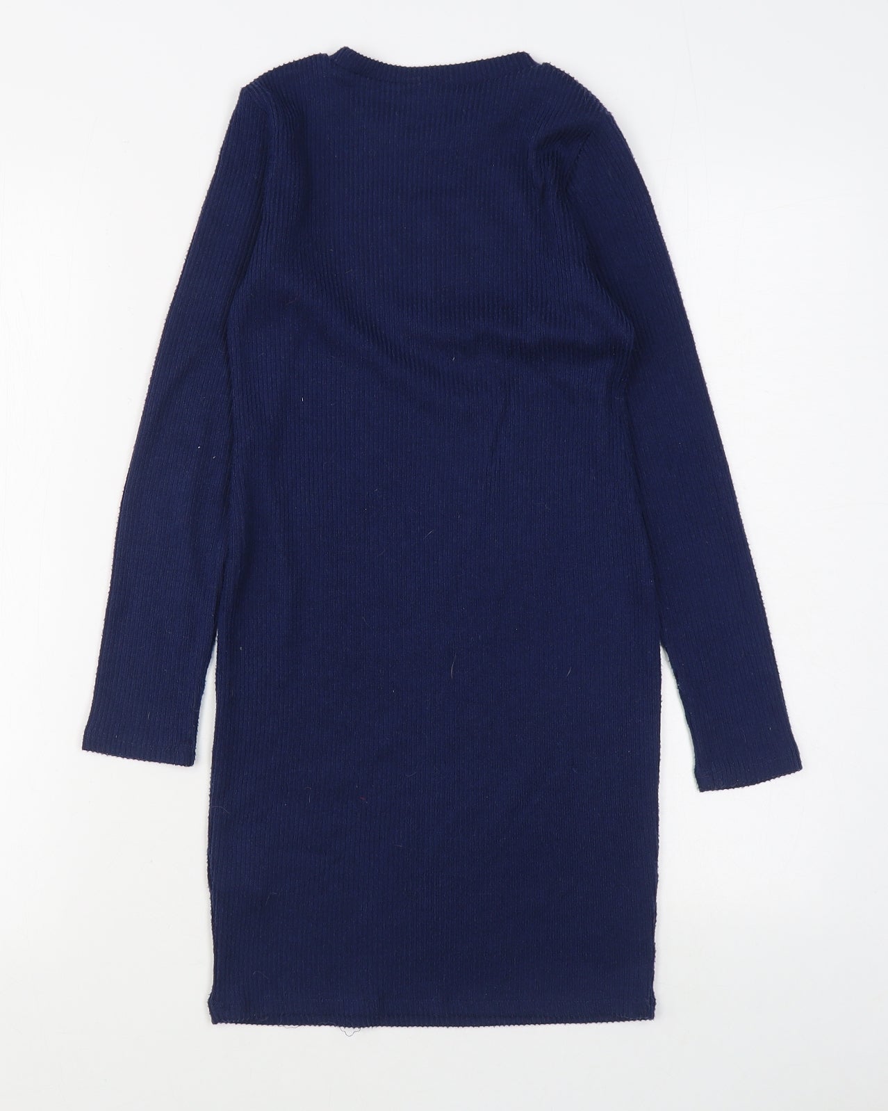 Primark Girls Blue  Polyester Jumper Dress  Size 10-11 Years  Round Neck Pullover