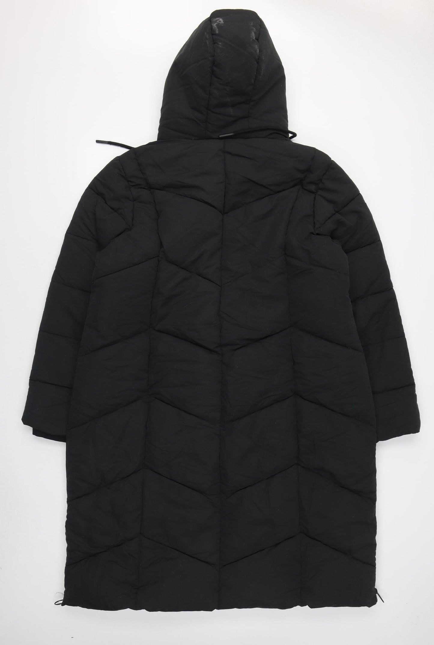 Yours Womens Black   Quilted Coat Size 20  Zip