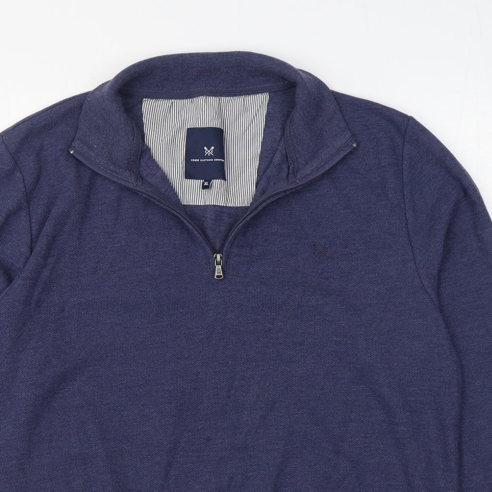 Crew Clothing Mens Blue V-Neck  Cotton Pullover Jumper Size XL