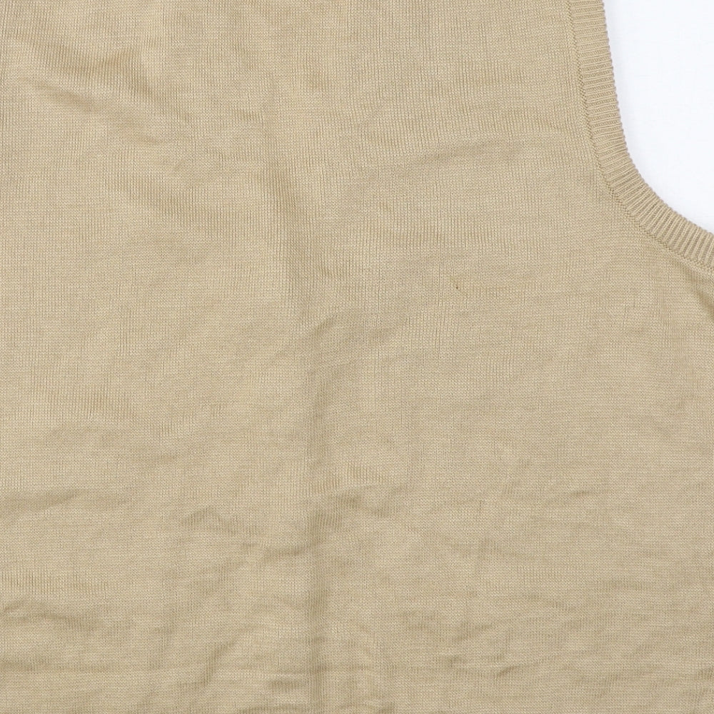 Beaumonde Womens Beige V-Neck  Acrylic Cardigan Jumper Size 22