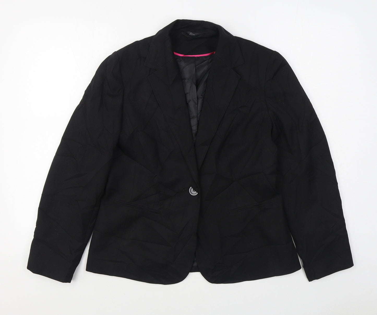 BHS Womens Black   Jacket Blazer Size 12  Button