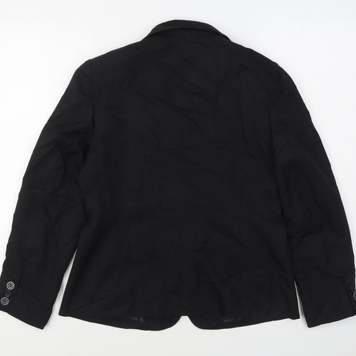 BHS Womens Black   Jacket Blazer Size 12  Button