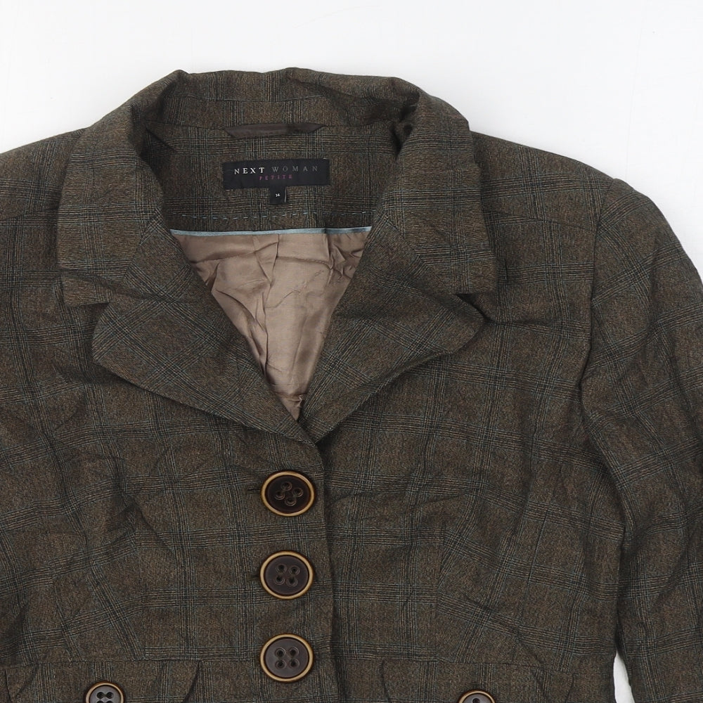 NEXT Womens Brown   Jacket Blazer Size 14  Button