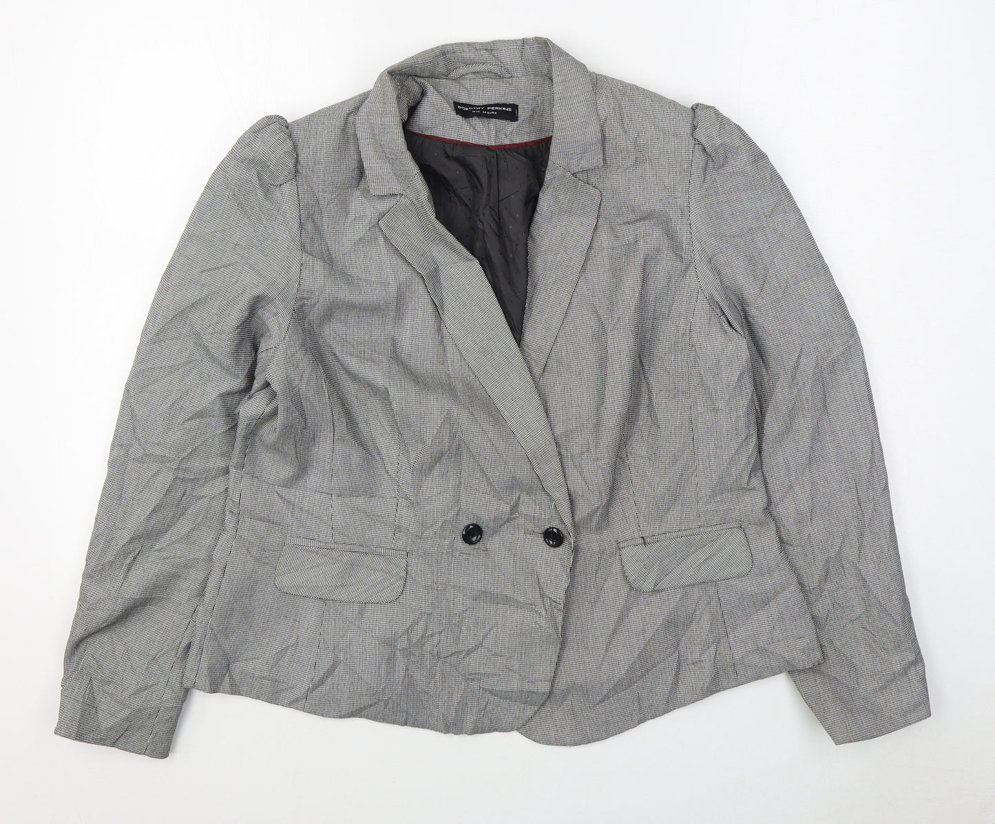 Dorothy Perkins Womens Grey   Jacket Blazer Size 18  Button