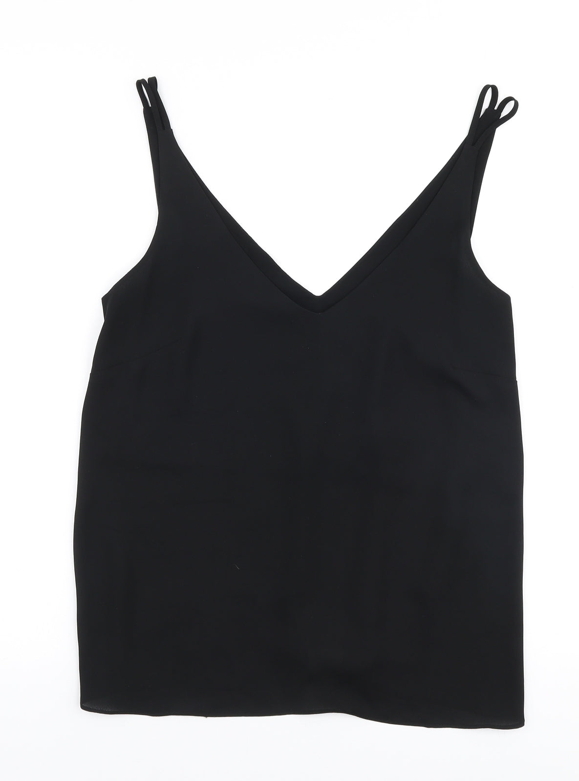 Papaya Womens Black  Polyester Camisole Blouse Size 10 V-Neck