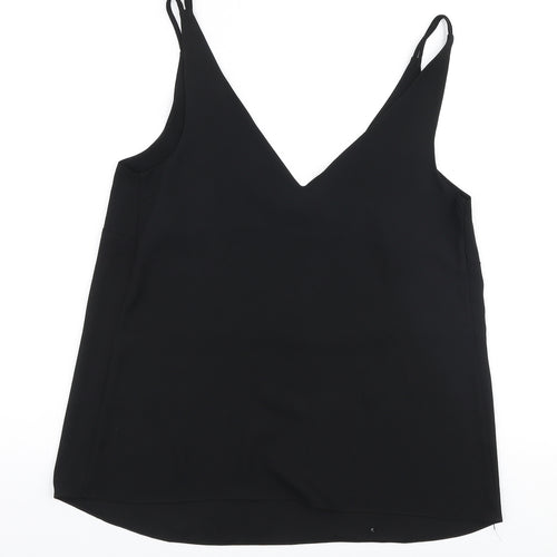 Papaya Womens Black  Polyester Camisole Blouse Size 10 V-Neck