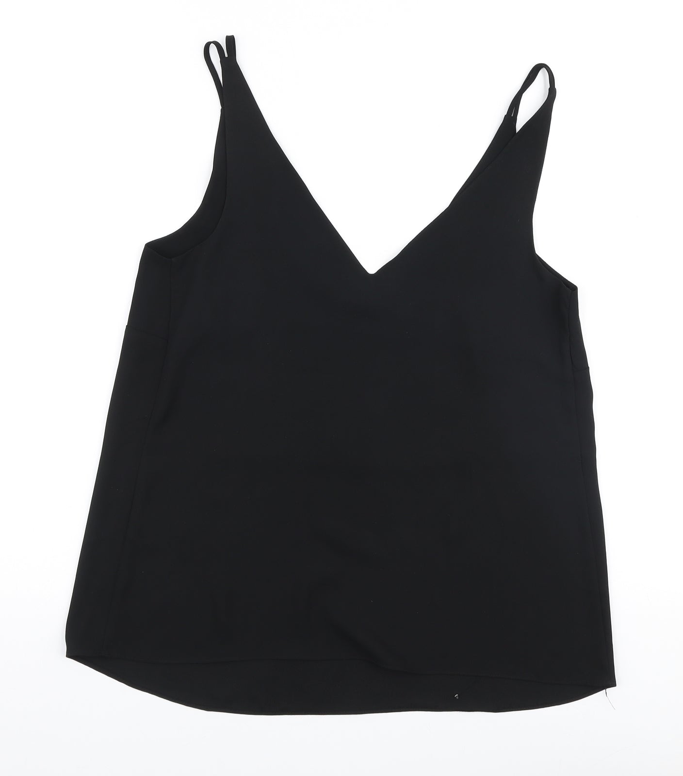 Papaya Womens Black  Polyester Camisole Blouse Size 10 V-Neck
