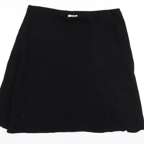 Daxon Womens Black  Viscose Skater Skirt Size 24
