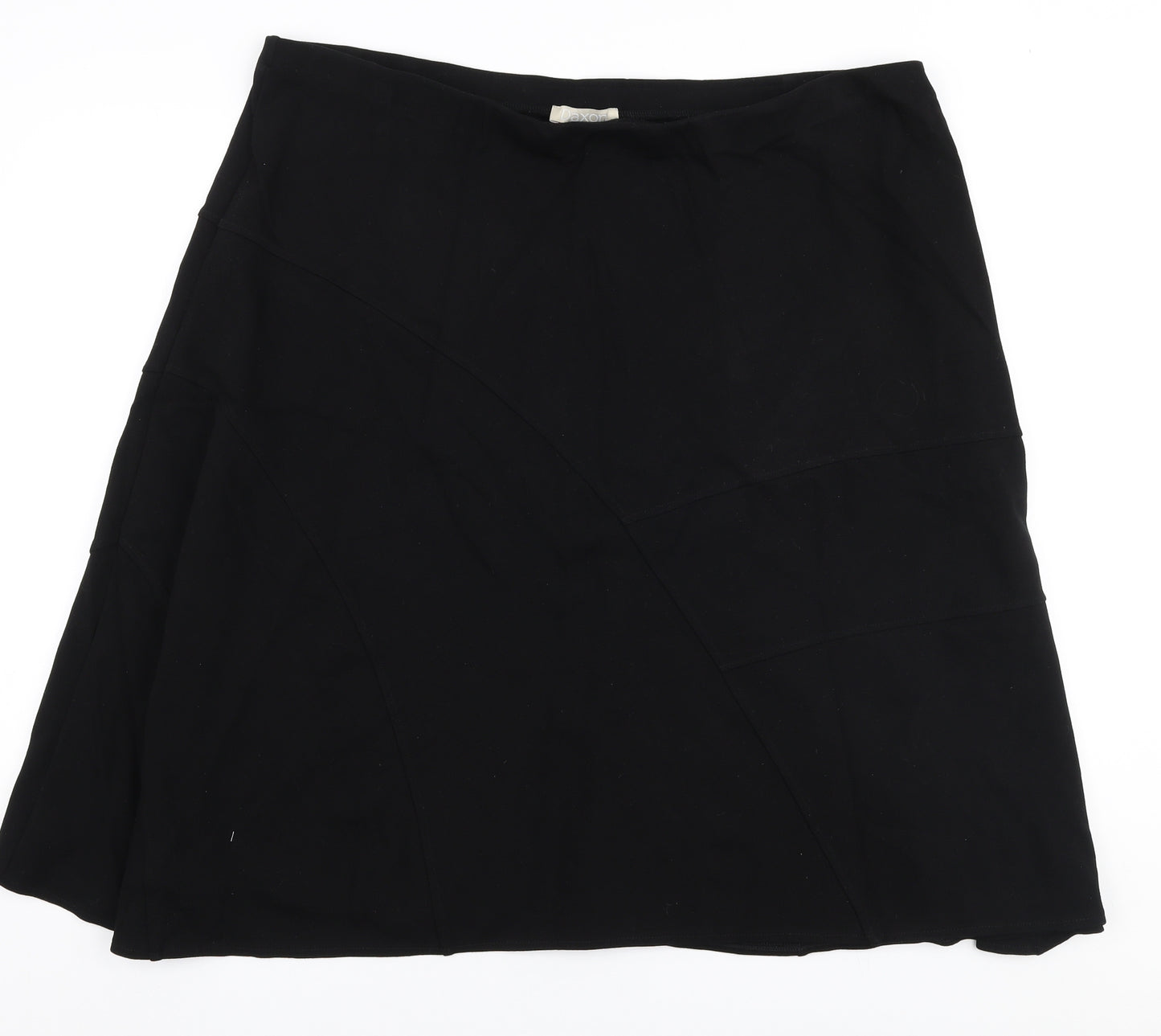 Daxon Womens Black  Viscose Skater Skirt Size 24