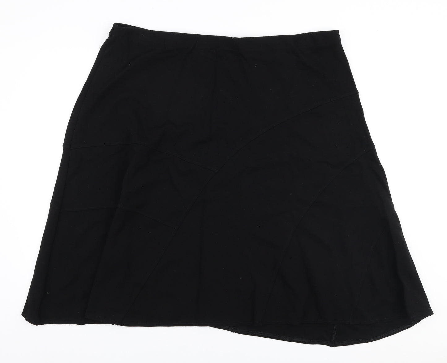 Daxon Womens Black  Viscose Skater Skirt Size 24