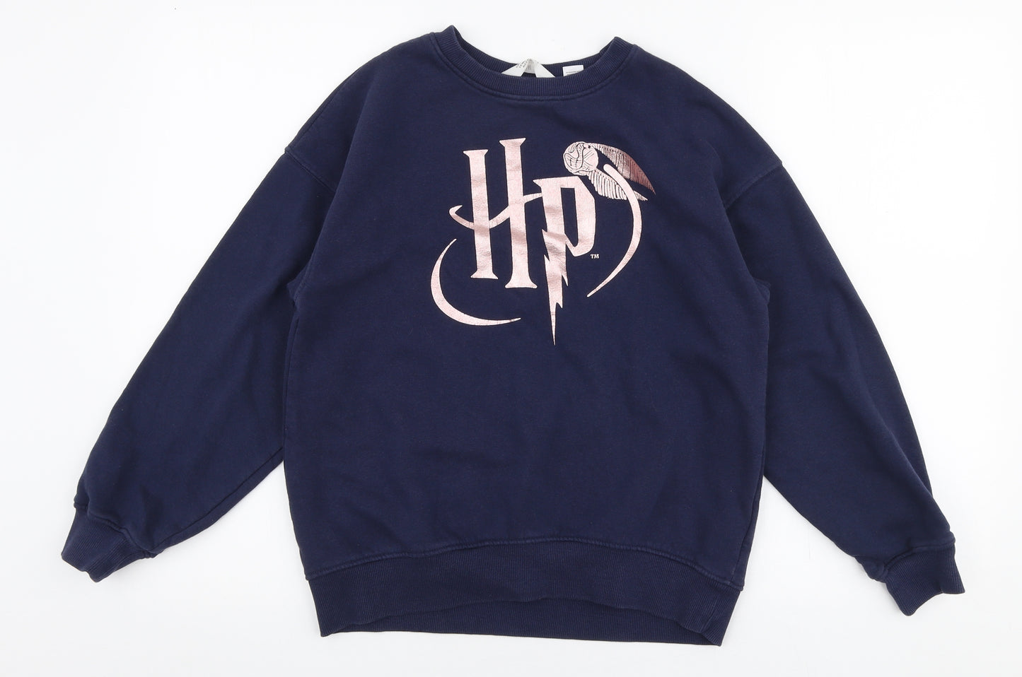 H&M Girls Blue  Cotton Pullover Sweatshirt Size 10-11 Years  Pullover - Harry potter