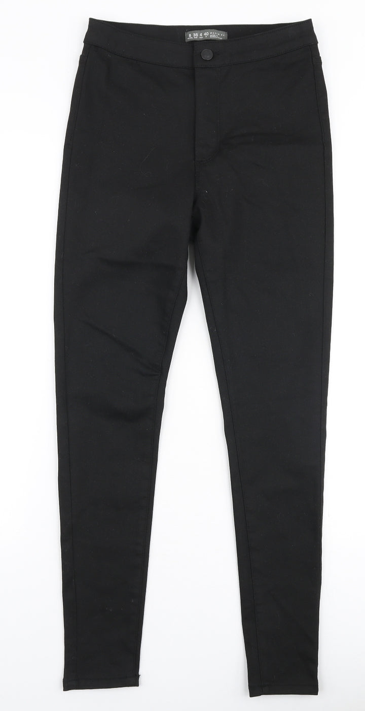 Denim Co Womens Black Polyester Skinny Jeans Size 8 L28 in Slim Zip