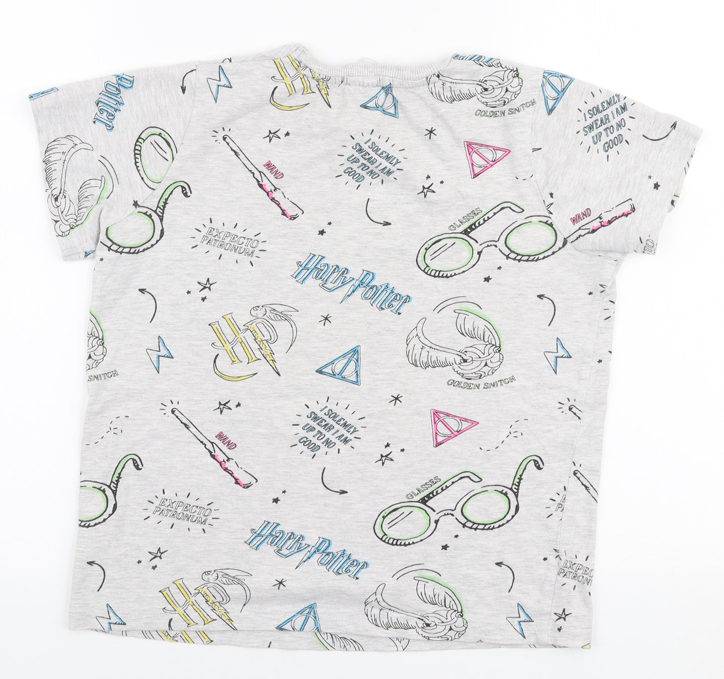 Harry Potter Girls Multicoloured  Cotton Jersey T-Shirt Size 11 Years Round Neck Pullover