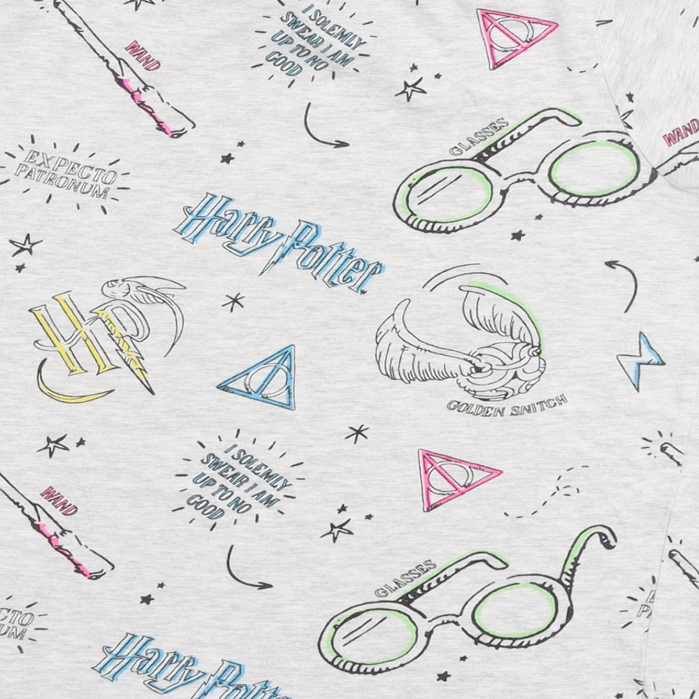 Harry Potter Girls Multicoloured  Cotton Jersey T-Shirt Size 11 Years Round Neck Pullover