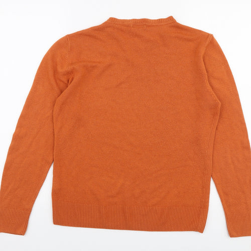 DeFacto Womens Orange Round Neck  Acrylic Pullover Jumper Size 2XL