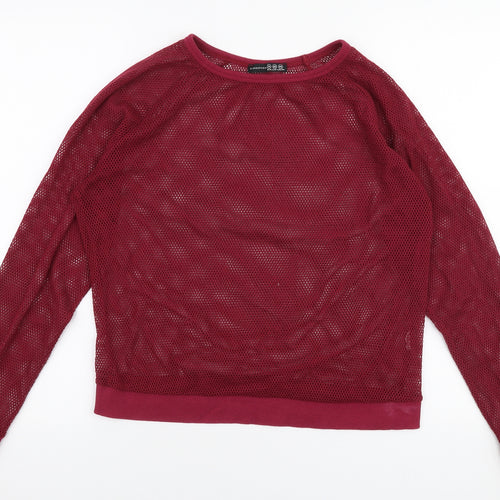 Atmosphere Womens Purple Round Neck  Polyester Pullover Jumper Size 14