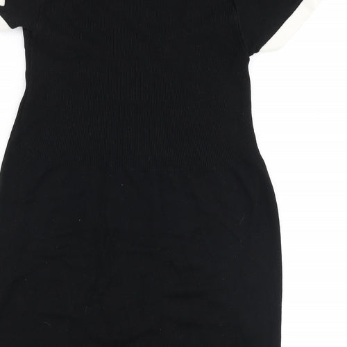 F&F Womens Black Round Neck  Viscose Pullover Jumper Size 8