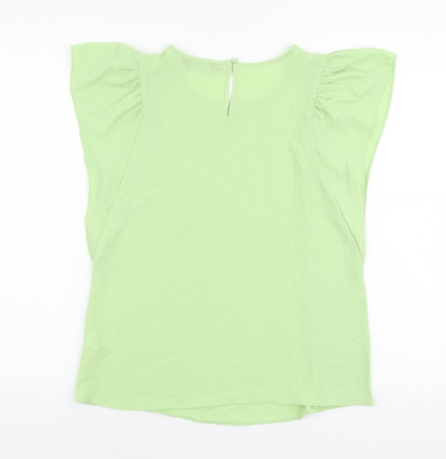 Dorothy Perkins Womens Green  Polyester Basic Blouse Size 8 Round Neck