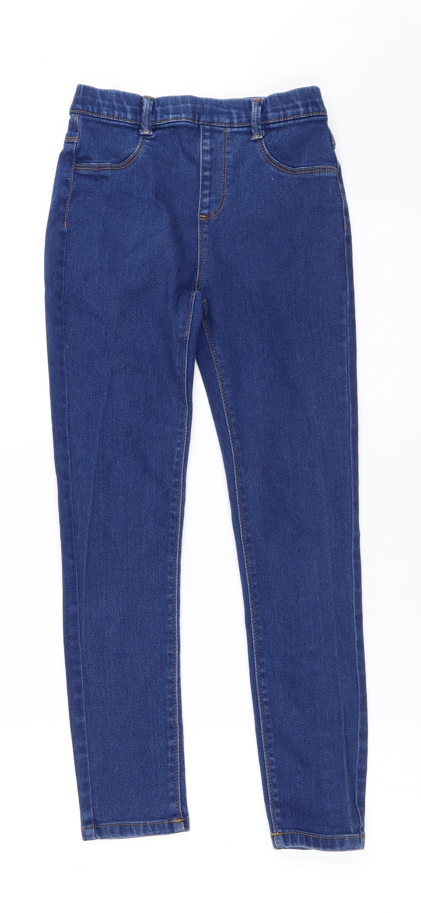 Denim & Co. Girls Blue  Cotton Jegging Jeans Size 11-12 Years  Regular