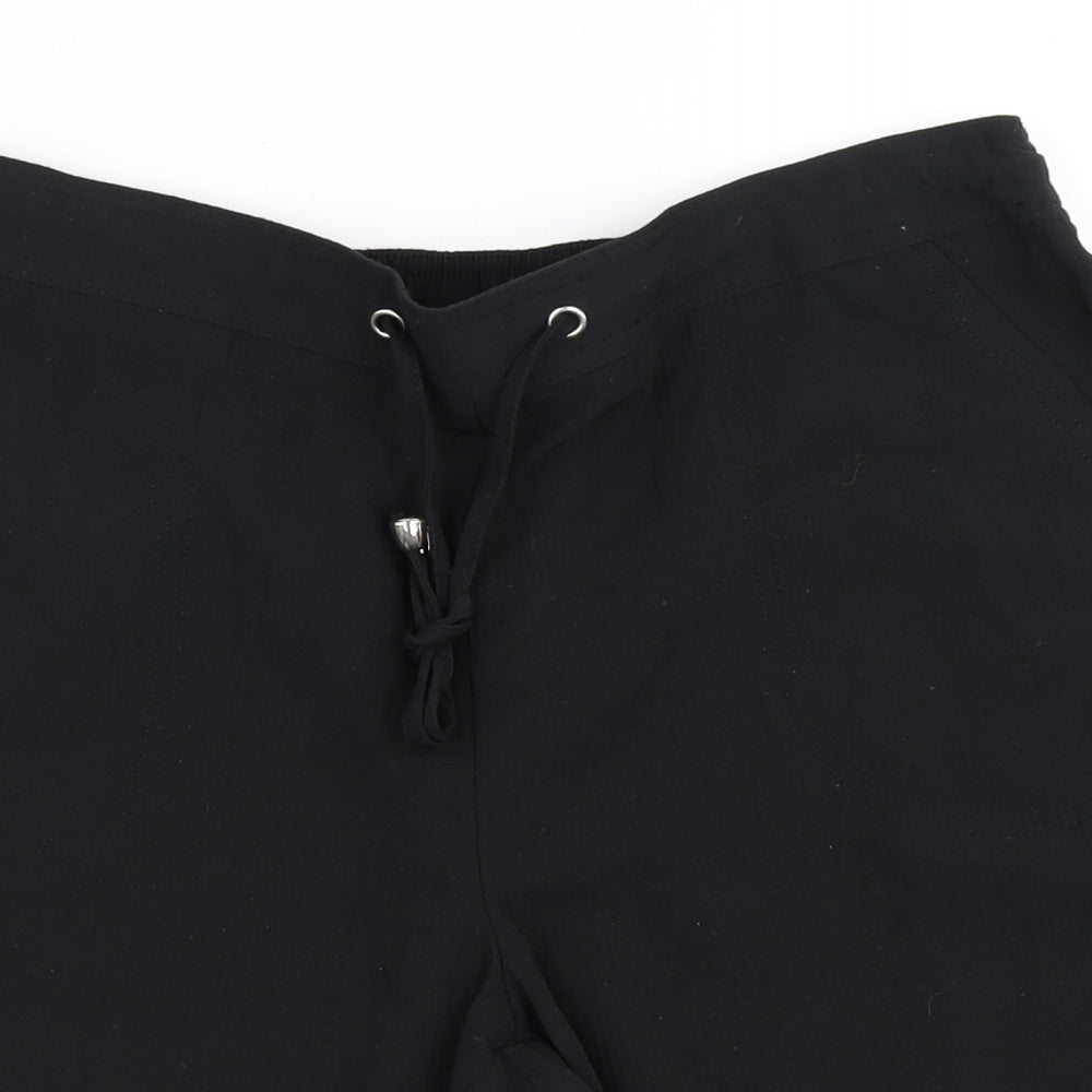 Papaya Womens Black  Polyester Paperbag Shorts Size 12 L7 in Regular
