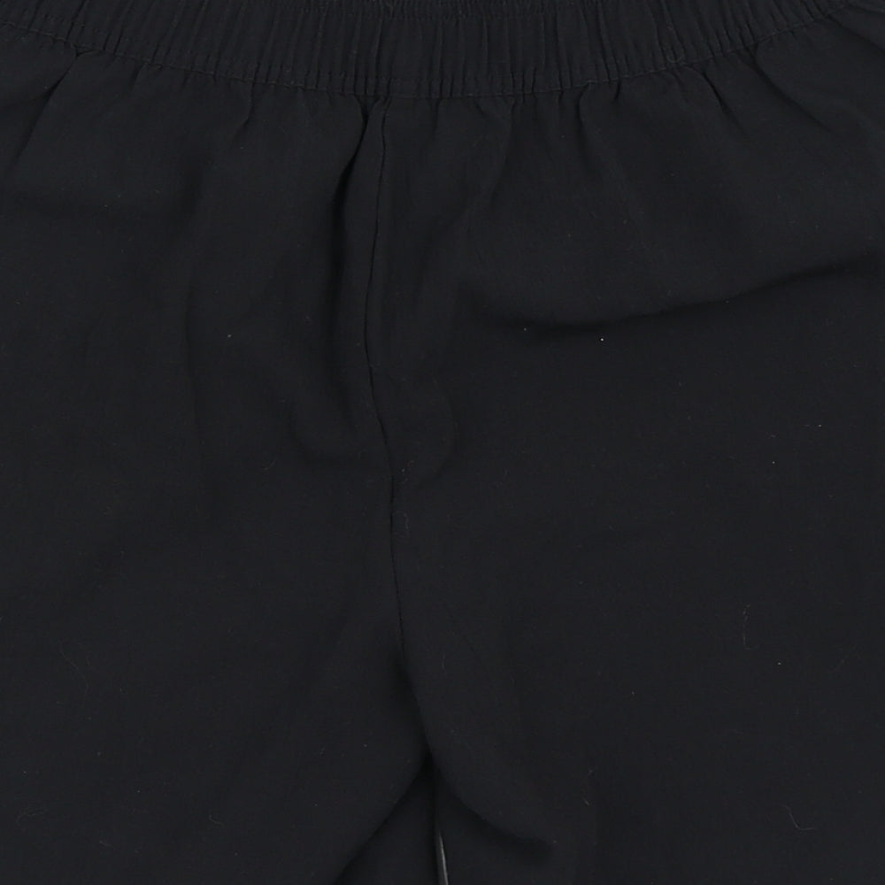 Papaya Womens Black  Polyester Paperbag Shorts Size 12 L7 in Regular