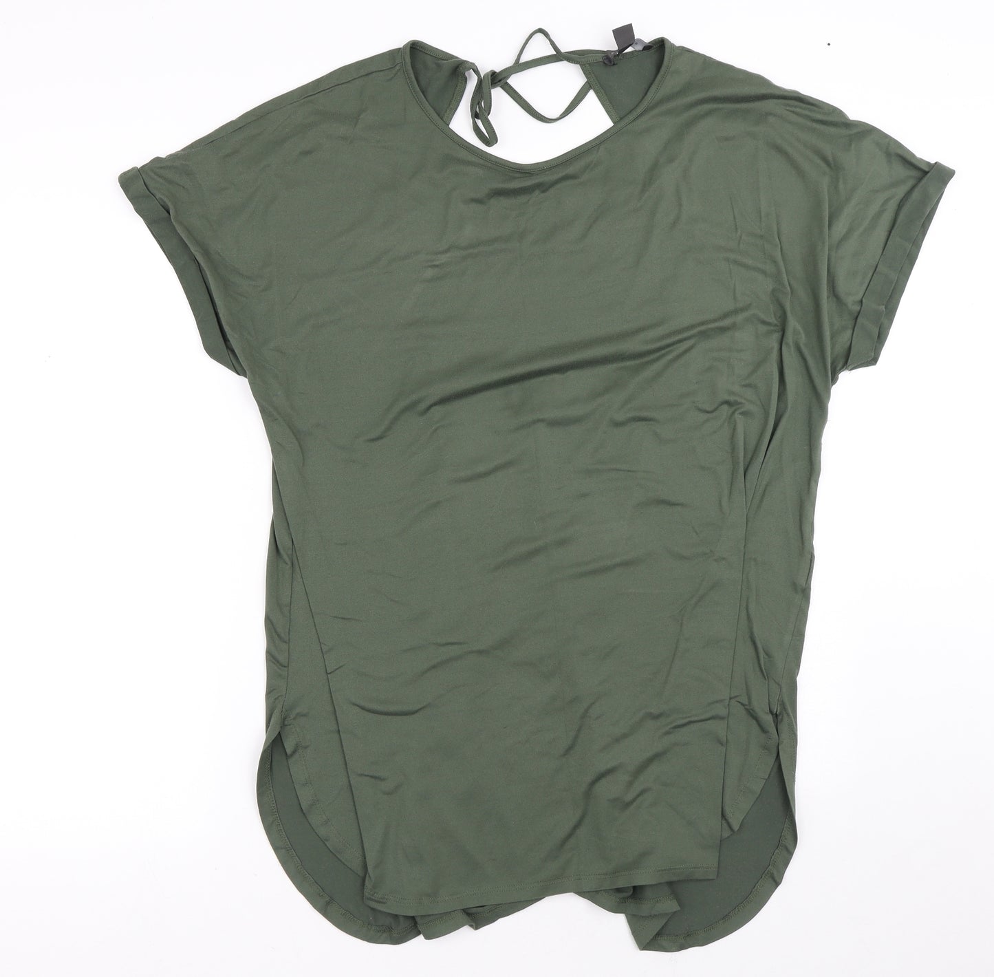 Primark Womens Green  Polyester Tunic T-Shirt Size 18 Round Neck
