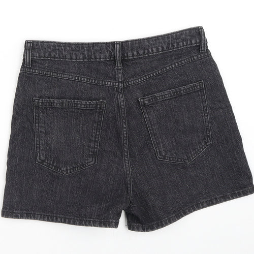 George Womens Black  Cotton Boyfriend Shorts Size 12 L3 in Regular