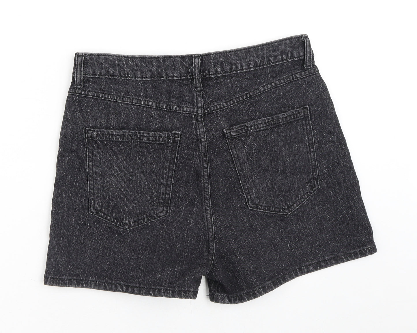 George Womens Black  Cotton Boyfriend Shorts Size 12 L3 in Regular