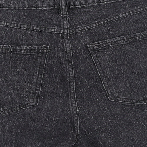 George Womens Black  Cotton Boyfriend Shorts Size 12 L3 in Regular