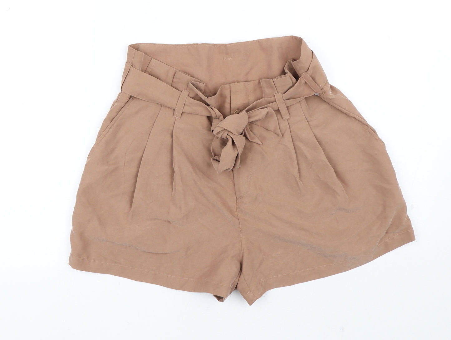 Divided Womens Brown  Modacrylic Paperbag Shorts Size 14 L3 in Regular
