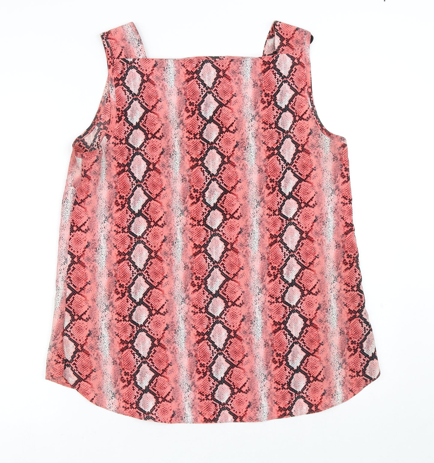 Dorothy Perkins Womens Pink Geometric Polyester Tunic Tank Size 12 Square Neck