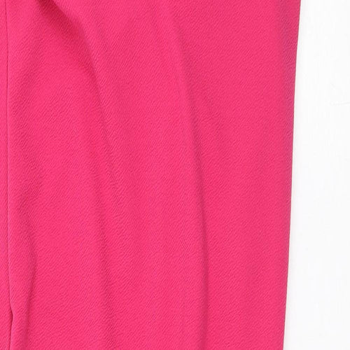Boohoo Womens Pink  Polyester Pencil Dress  Size 8  V-Neck