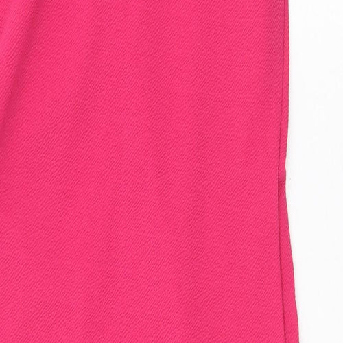 Boohoo Womens Pink  Polyester Pencil Dress  Size 8  V-Neck
