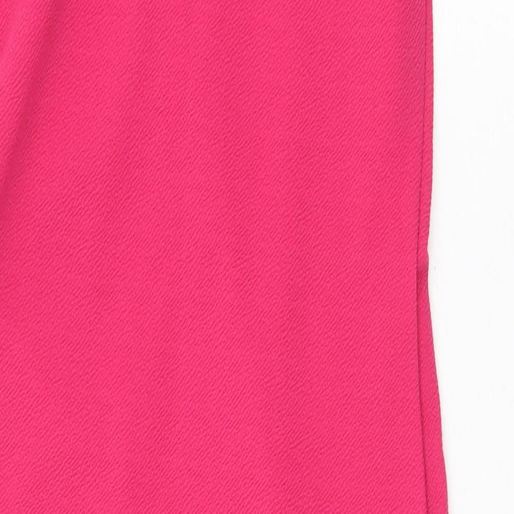 Boohoo Womens Pink  Polyester Pencil Dress  Size 8  V-Neck