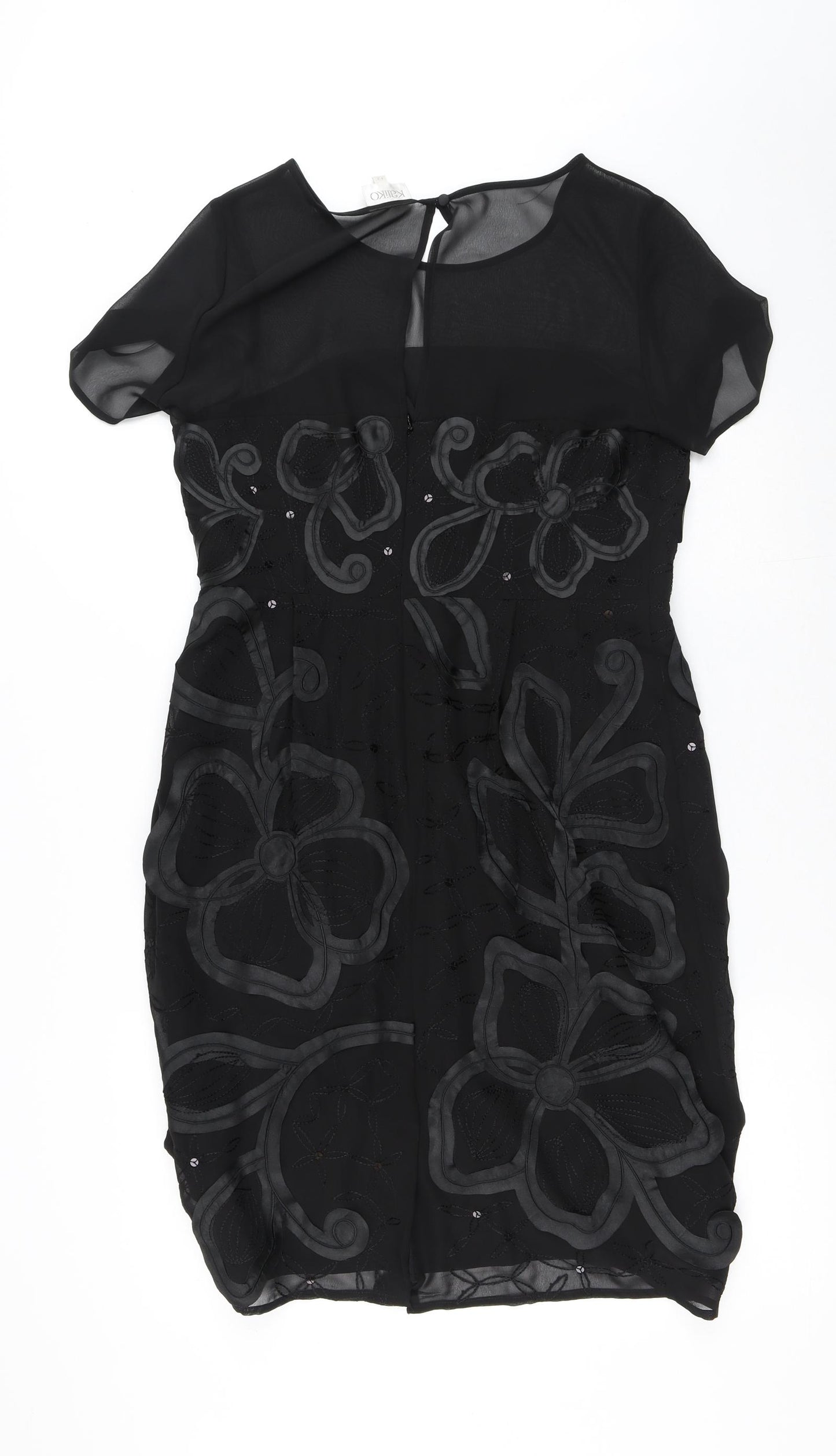 Kaliko Womens Black  Polyester A-Line  Size 12  Round Neck