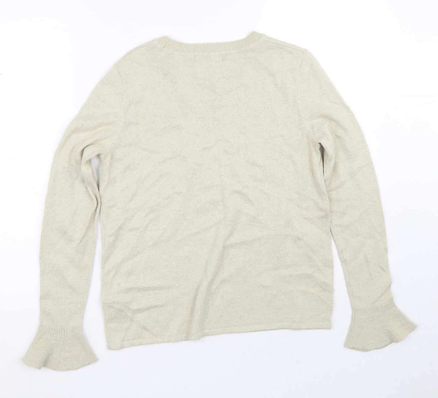 Autograph Womens Gold  Viscose Pullover Sweatshirt Size 10