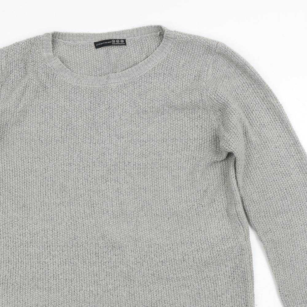 Atmosphere Womens Grey Crew Neck  Acrylic Pullover Jumper Size 14