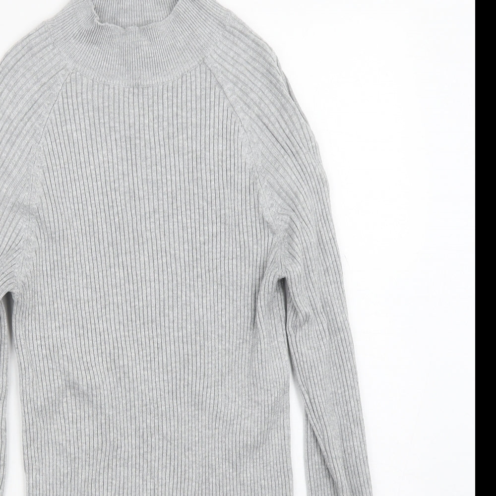 New Look Womens Grey  Viscose Pullover Sweatshirt Size 12